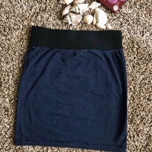 Black and Blue mini skirt